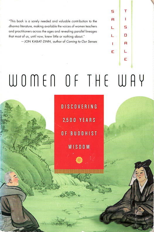 Cover of Women of the Way, two monks facing each other sitting in a green glen.